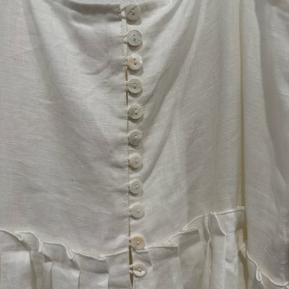 Myrah Penaloza La Mexicana Playsuit Linen Handmade One Size Pockets Boho - Picture 4 of 8